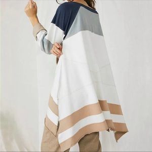 Free People Chloe Colorblock Tunic Tee Sz L
